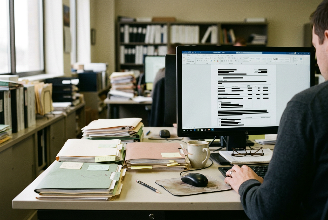 A credit decision record showing model version, score, cutoff, and applicant-facing reason codes on a monitor.