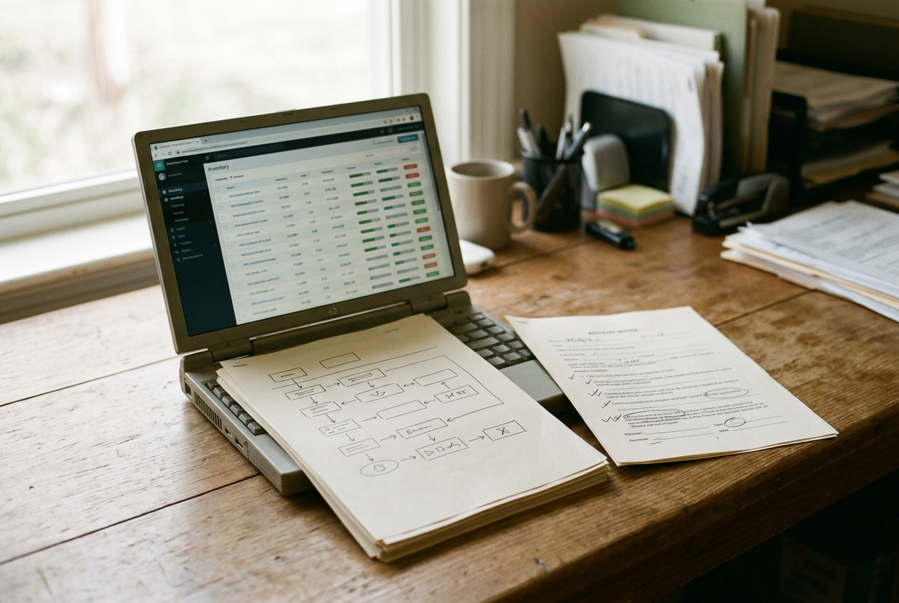 A compliance spreadsheet mapping a resume-ranking workflow to state notices, audits and applicant appeal rights.